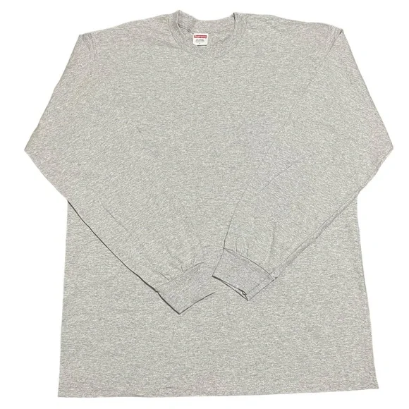 Long Sleeve Supreme Blank T Shirt Supreme Blank Gray Long Sleeve
